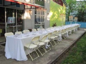 Dinner Party Set up at Urban Oasis