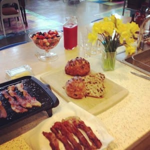 breakfast at the Urban Oasis